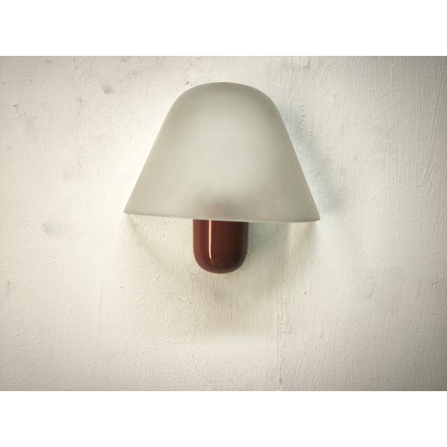 Red Wall Light from Veart, 1980s For Sale - Image 6 of 6