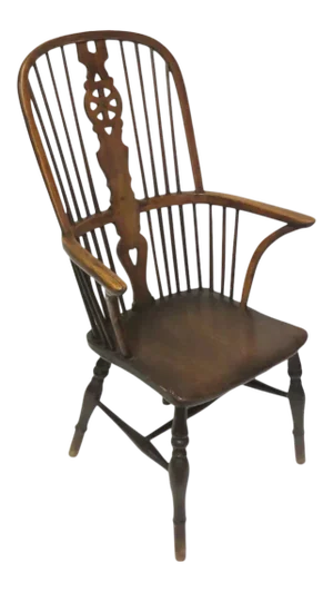 English High Back Windsor Arm Chair