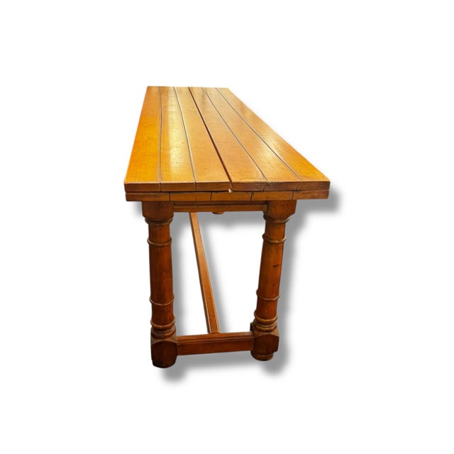 1980s 1980s Folding Wood Console Table For Sale - Image 5 of 5