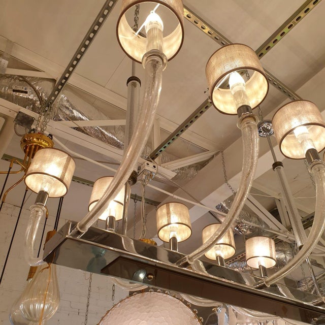 1970s Mid Century Modern Large Murano Glass Chandelier For Sale - Image 10 of 16