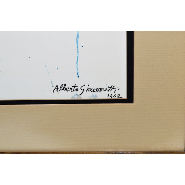 Mid-Century Modern After Alberto Giacometti Caroline Lithograph Print 1962 For Sale - Image 3 of 6