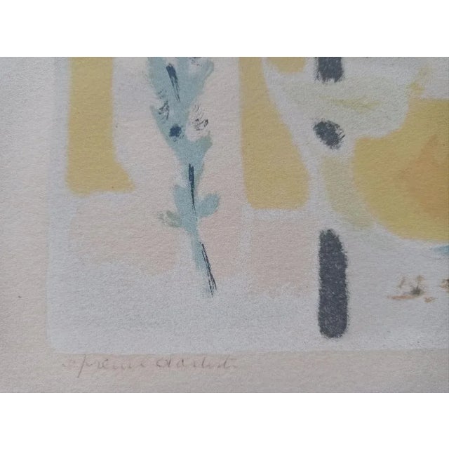 Jules Cavailles, Still Life, Original Hand-Coloured Lithograph, 1960s For Sale - Image 4 of 6