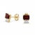 Contemporary Dainty Garnet Stud Earrings • Baguette Gemstone Minimalist Studs • January Birthstone Studs • Gift for Her - A Pair For Sale - Image 3 of 3
