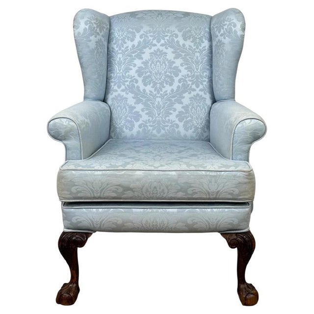 Antique Early 20th Century English Oak Wingback Armchair For Sale - Image 13 of 13