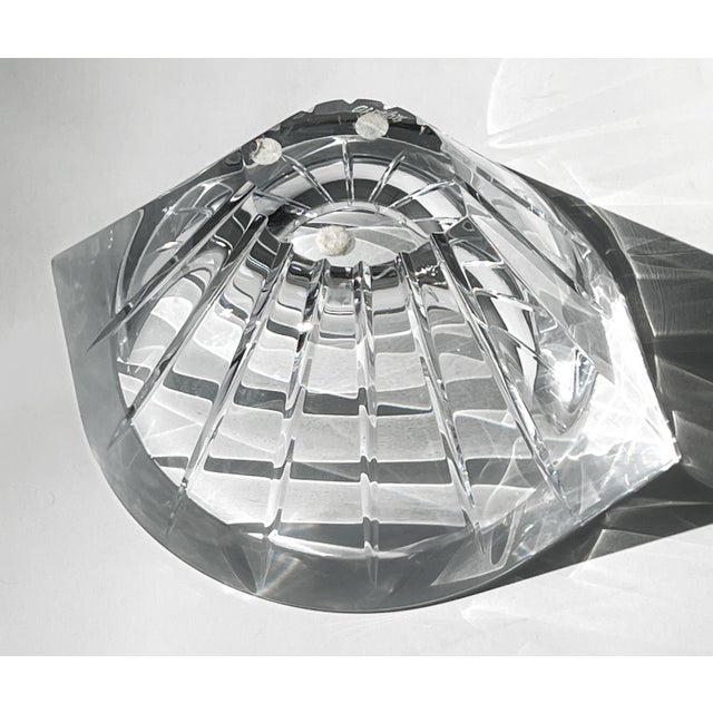 Contemporary Jan Johansson Marin Heavy 2.4 Lb Crystal 6.5" Bowl Orrefors Sweden For Sale - Image 3 of 6