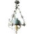 Steel Brass and Glass Oil Light Chandelier in the Spanish Style For Sale