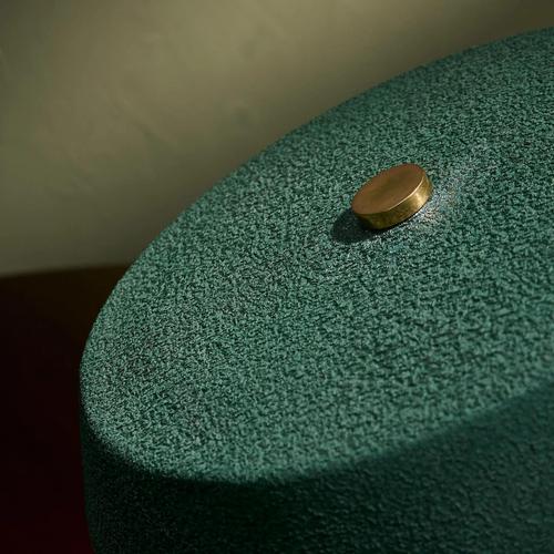 1950s Rationalist Table Lamp in Green Lacquered Metal and Brass with Adjustable Shade, Italy For Sale - Image 5 of 7