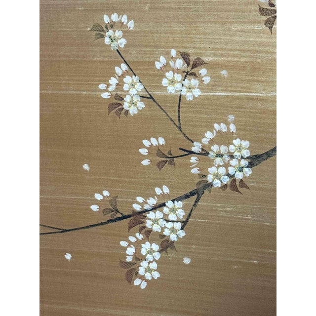 Brass Vintage Japanese Byobu Folding Screen For Sale - Image 8 of 12