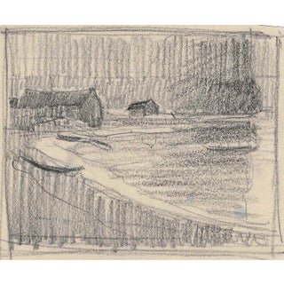 1930s Norman Kent Shoreline Scene Drawing For Sale