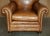 Comfortable Pair of Antique Chesterfield Victorian Brown Leather Club Armchairs For Sale - Image 16 of 17