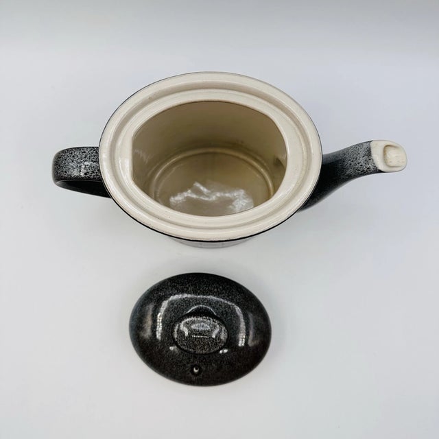 Vintage Denby Saturn Grey Stoneware Tea Coffee Pot For Sale - Image 4 of 9