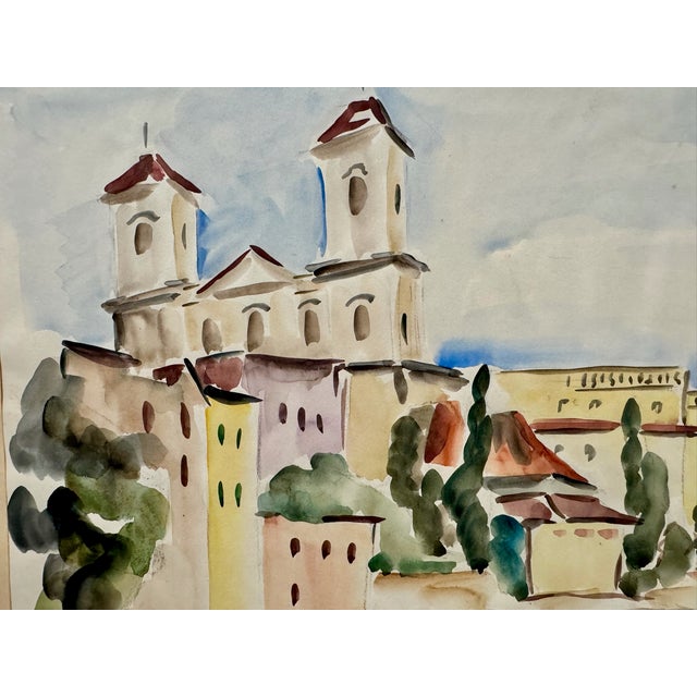 Original watercolor on paper by Henry Emil Salloch, also known as Heinz Emil Salloch, the German-born American artist and...
