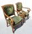 Pair of 19th-Century Louis Philippe Green Velvet Fauteuils (Armchairs). For Sale - Image 4 of 5