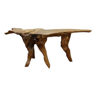 Early 20th Century California Redwood Sculptural Root Table For Sale