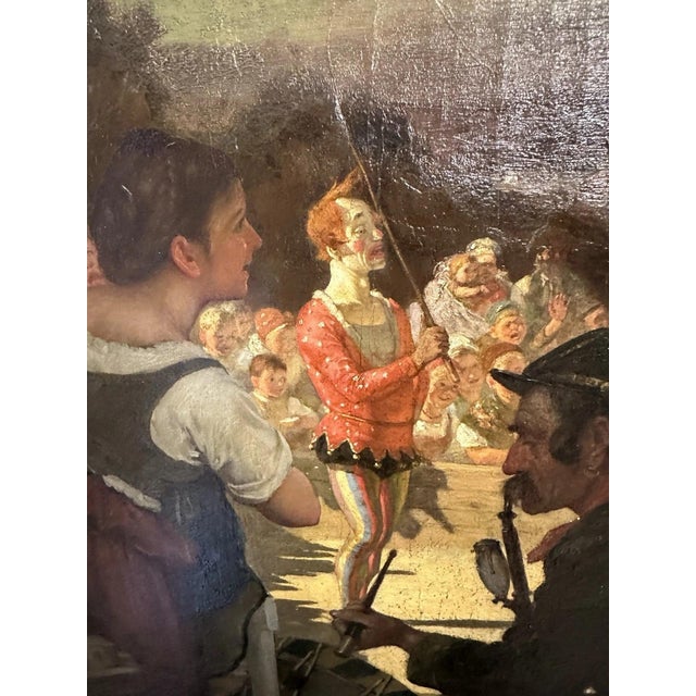 1990s Heinrich Waldschmidt, Circus – Circus Artists and Horse, 1870, Oil Painting on Canvas For Sale - Image 5 of 11