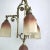 1930s Art Deco Pate De Verre Hanging Lamp in Bronze, 1930s For Sale - Image 5 of 12