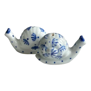Vintage Escargot Figural Snails Salt and Pepper Set- A Pair