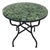 32" Moroccan Round Mosaic Table, Tamegrout Green Bejmat Style / Squares For Sale