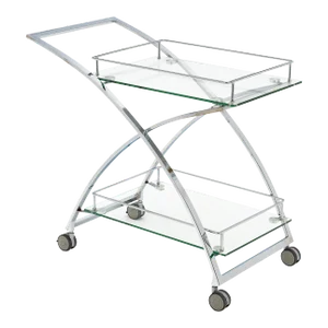 Chrome and Glass Vintage Bar Cart