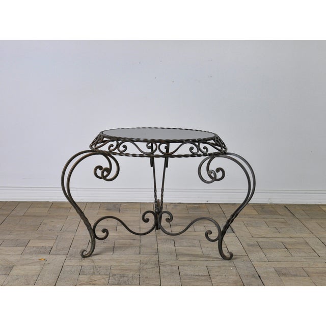 French 1950s French Metal Coffee Table For Sale - Image 3 of 5