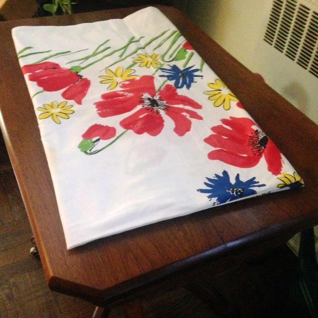 Vintage Vera Square Floral Tablecloth Chairish