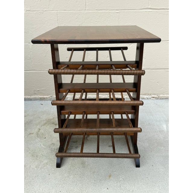 1950s 1950s Mid Century Modern Josef Frank Style Magazine Rack and Side Table For Sale - Image 5 of 12