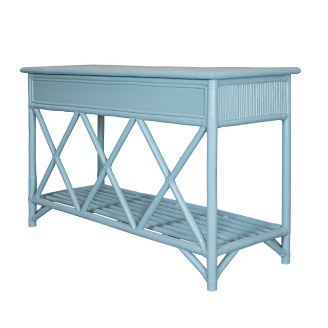 Wood Aruba Sideboard - Pool Blue For Sale - Image 7 of 9