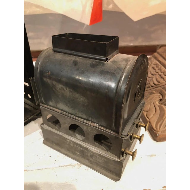 Late 19th Century Late 19th Century German Brass “Magic Lantern” Projector With Original Oil Lamp For Sale - Image 5 of 9