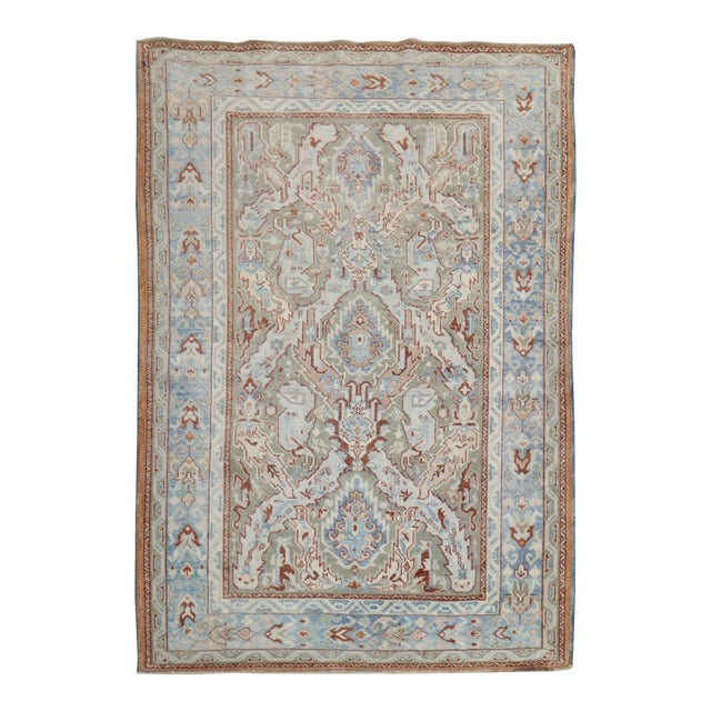 Antique Zabihi Collection Dragon Motif Scatter Size Persian Rug - 3'5" x 4'11" For Sale