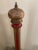 Giant Size Vintage Mid Century Italian Wood & Brass Pepper Mill Beautiful Florentine design In Red and Gold Brought back...