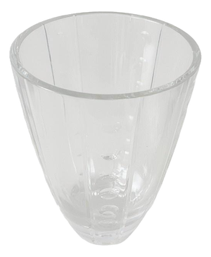 Vintage Clear Crystal Vase by J.G. Durand for Cristal D'Arques, 1980s