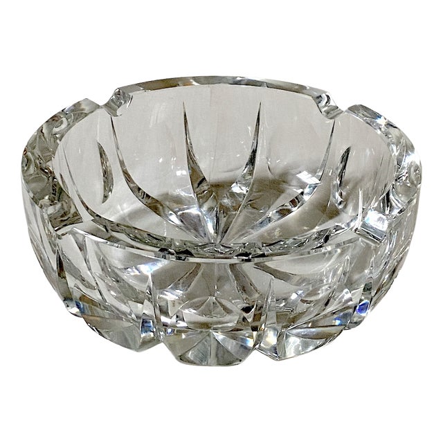 Large Saint Louis Crystal Trinket Ashtray, 1970s For Sale