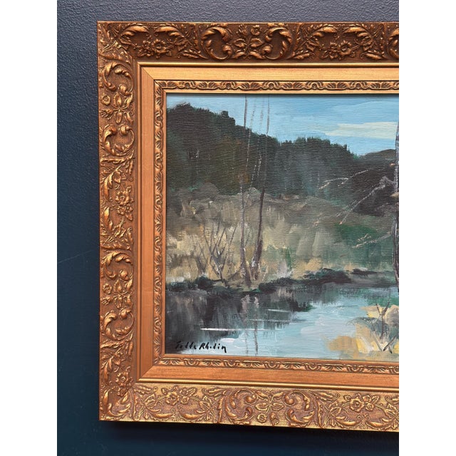 Tedde Rhodin, Autumn Landscape from Småland, 1979, Oil on Canvas, Framed For Sale - Image 4 of 18