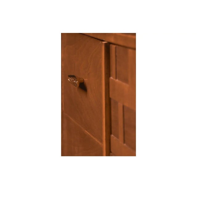 Mid-Century Modern 1970s Mid-Century Walnut Weave Pattern Long Dresser For Sale - Image 3 of 12