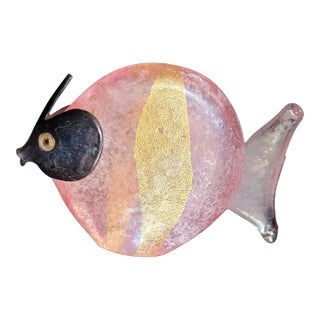 1960s Stone Fish With Metal Face/Lips From Italy For Sale