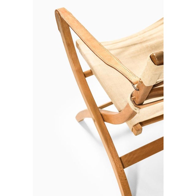 1950s Safari Easy Chairs in Beech and Leather by Poul Hundevad, 1950s, Set of 2 For Sale - Image 5 of 9