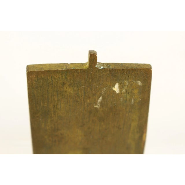 Metal 18-19th Century Russian Old Believers Icon Saints Kyrikos & Julitta Brass & Enamel For Sale - Image 7 of 11