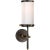 Modern Thomas O'Brien for Visual Comfort Signature Bryant Bath Sconce in Bronze & Hand-Rubbed Antique Brass with White Glass For Sale - Image 3 of 4