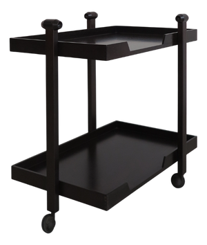 Dark Wood Bar Trolley by Franco Albini for Poggi Pavia, 1970s