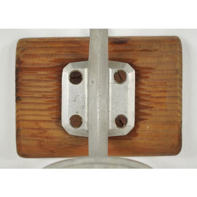 Mid 20th Century Vintage European Wood & Aluminum Wall Hook For Sale - Image 5 of 10