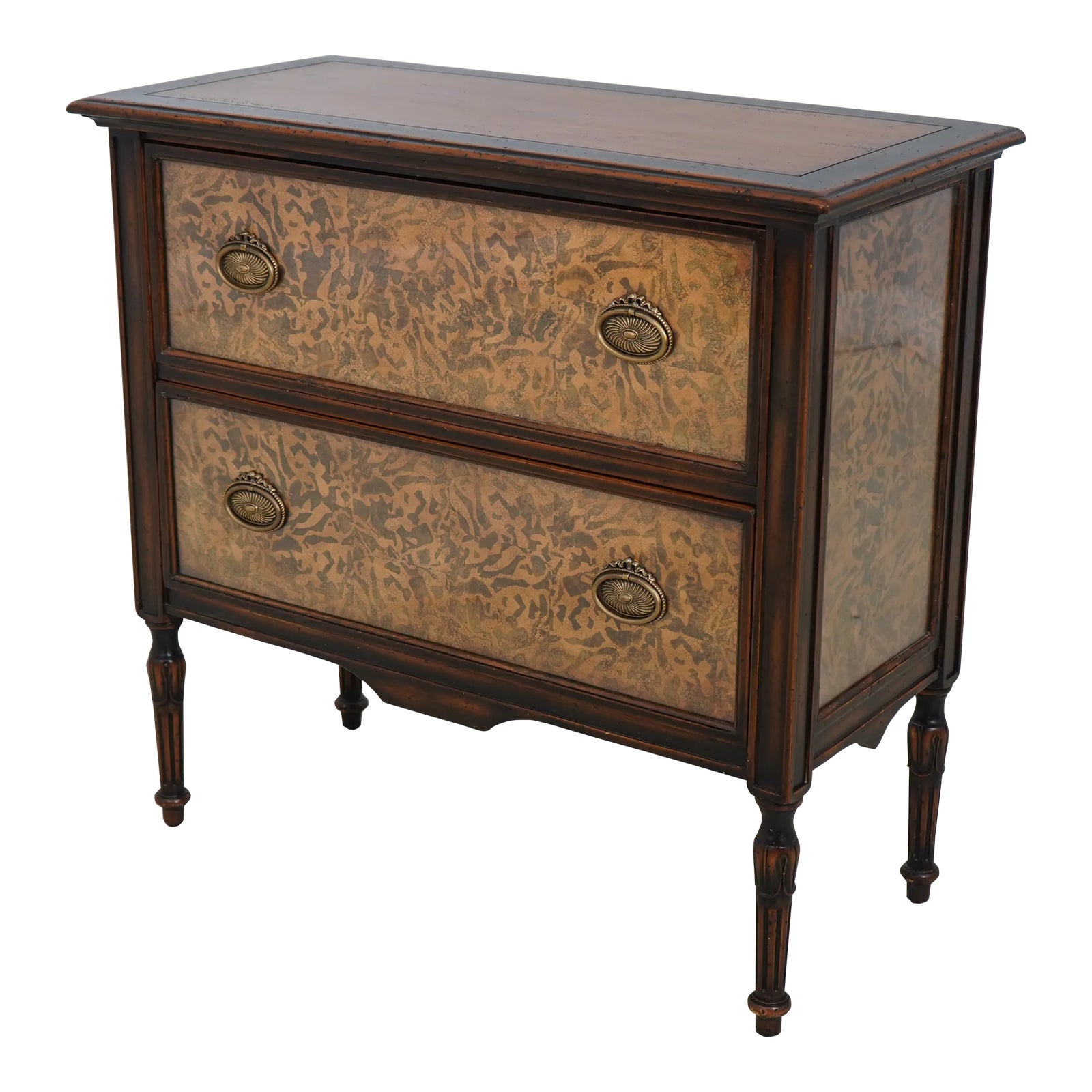 Theodore Alexander Eglomise French Style Designer Chest Chairish