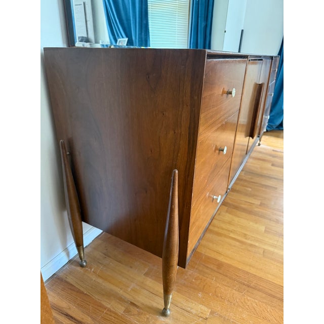Vintage John Cameron Mid-Century Modern Dresser With Mirror For Sale - Image 12 of 13