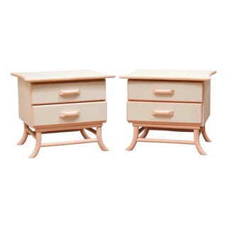 Pair of Retro 50’s Asian Style Nightstands For Sale