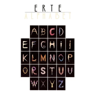 1977 Erte 'Alphabet' Art Deco Multicolor,Gray Offset Lithograph For Sale