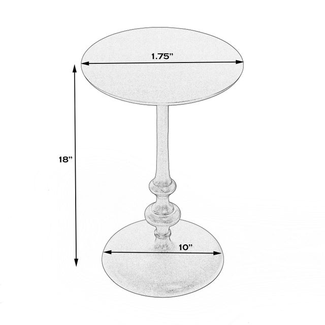 Industrial Ivanna Metal Accent Table, Bronze For Sale - Image 3 of 6