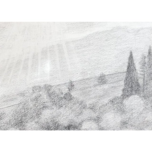 Frédéric Schmied, Paysage au bord du Rhône, 1962, Pencil on Paper For Sale - Image 4 of 6