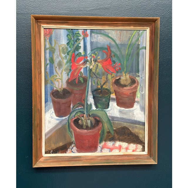 R. Eriksson, Plant Pots, 1960s, Oil on Panel, Framed For Sale - Image 10 of 16