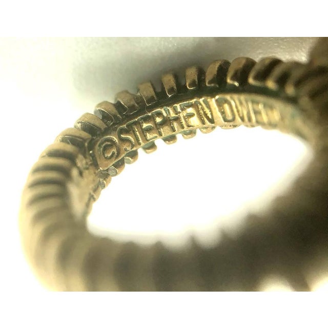 1990s 90s Stephen Dweck Necklace Smoky Quartz Beads Faceted Statement Bronze Gemstone For Sale - Image 4 of 12