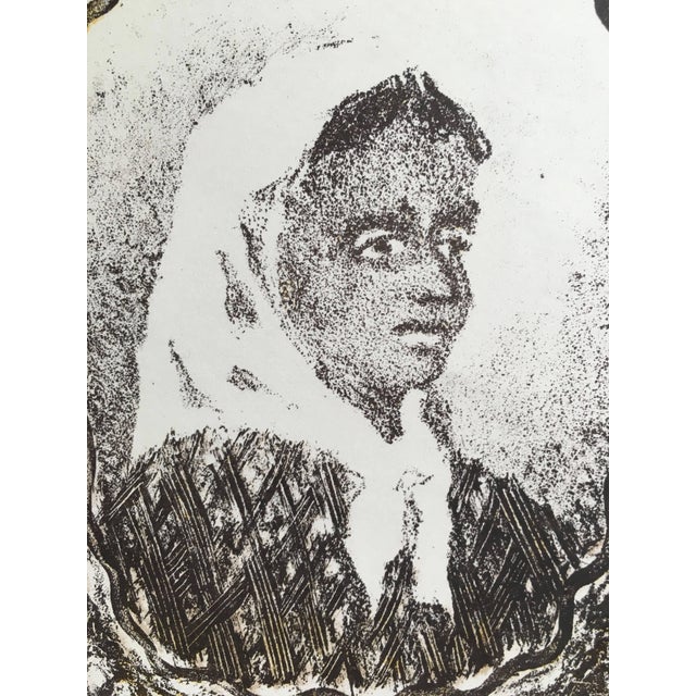 Black Anatoli Lvovich Kaplan, Vintage Russian Shtetl Judaica Lithograph, 1957-1961 For Sale - Image 8 of 9