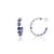 18k Gold Oval 9.07ct Blue Sapphire Modern Bezel Hoop Earrings- 2 Pieces For Sale In New York - Image 6 of 12
